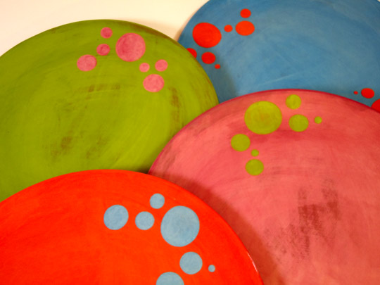 assiettes en éventail
