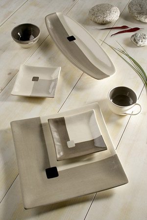 assiettes carrées